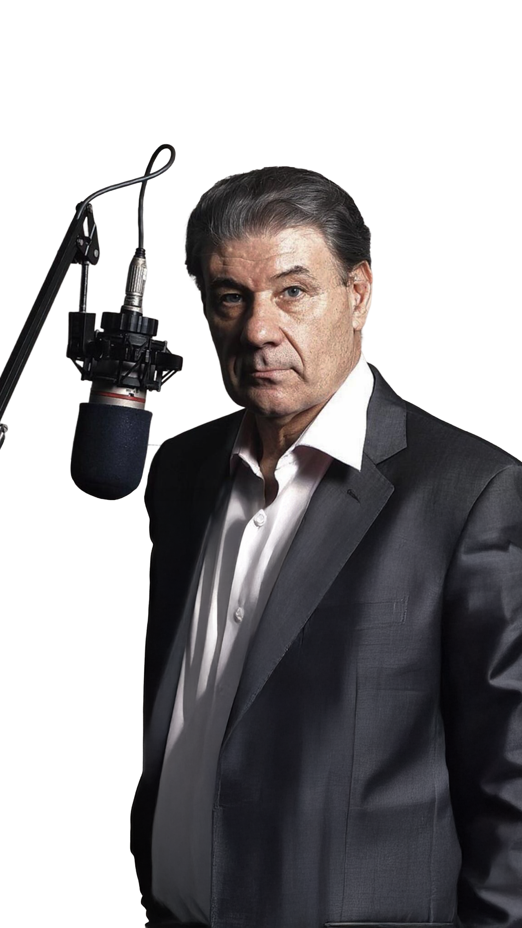 Victor Hugo con micrófono